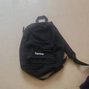 Supreme Black Backpack Classic Design